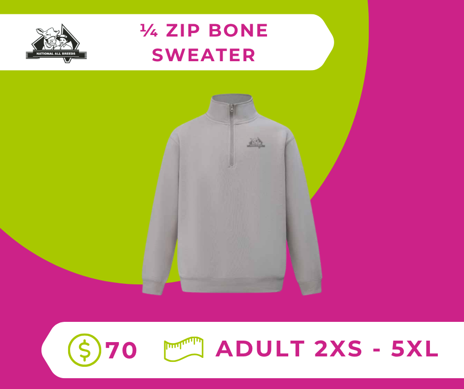 1/4 Zip Bone NABJHS Sweater